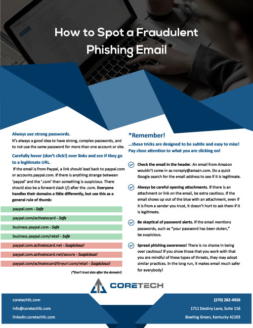 phishing email coretech